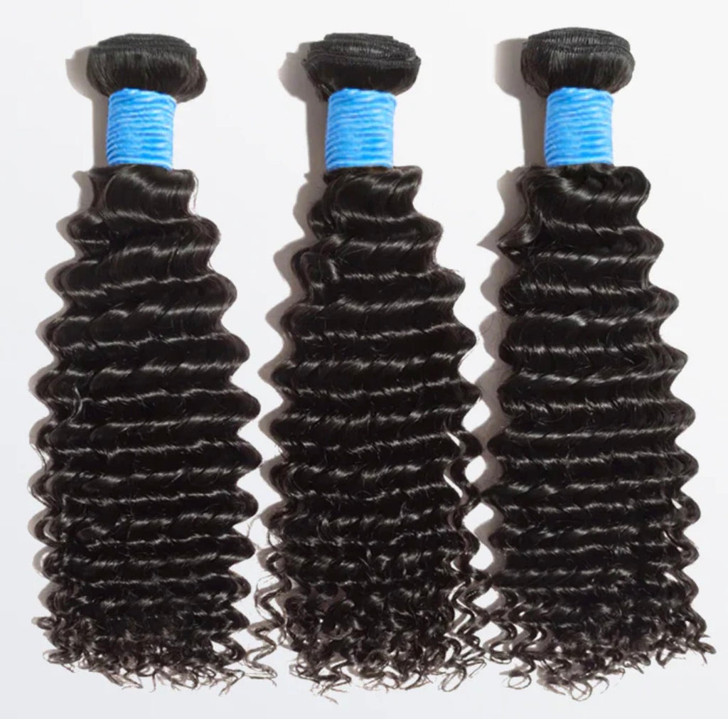 Deep Curly Brazilian 100% Virgin Hair Bundles 10-30''