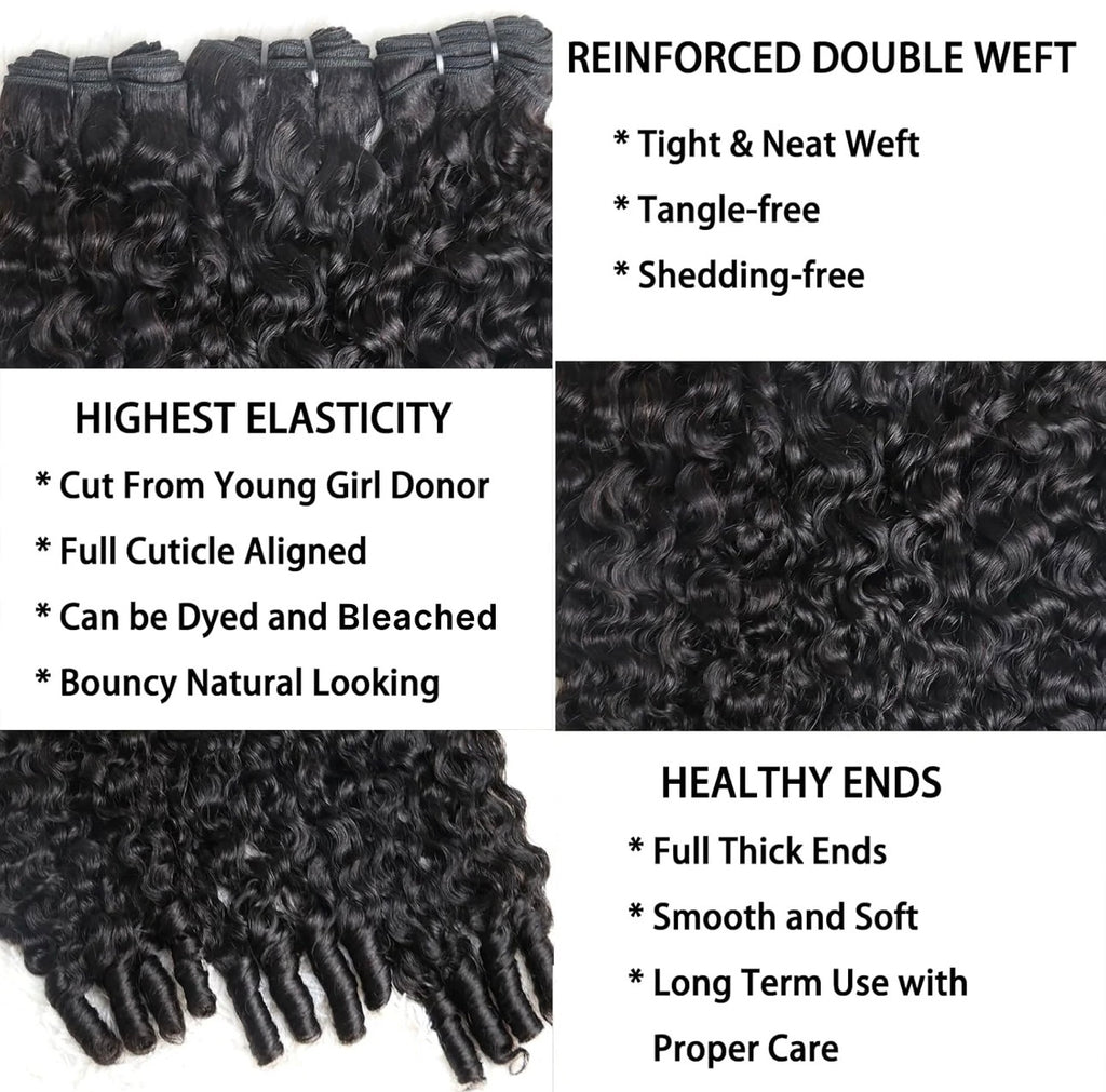Burmese Curly Brazilian 100% Virgin Hair Bundles 14-28''