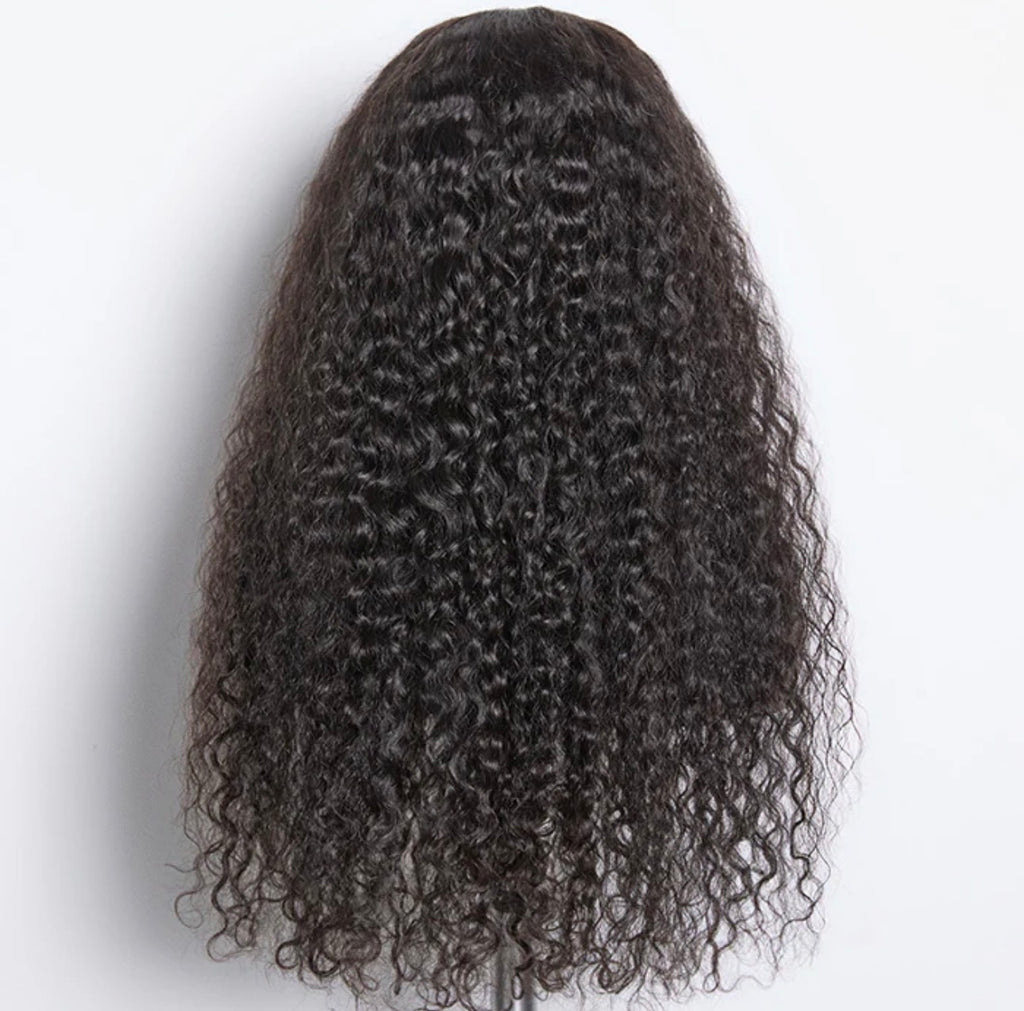180% Density Brazilian Virgin Hair 5x5 Lace Closure Wig Water Wavy