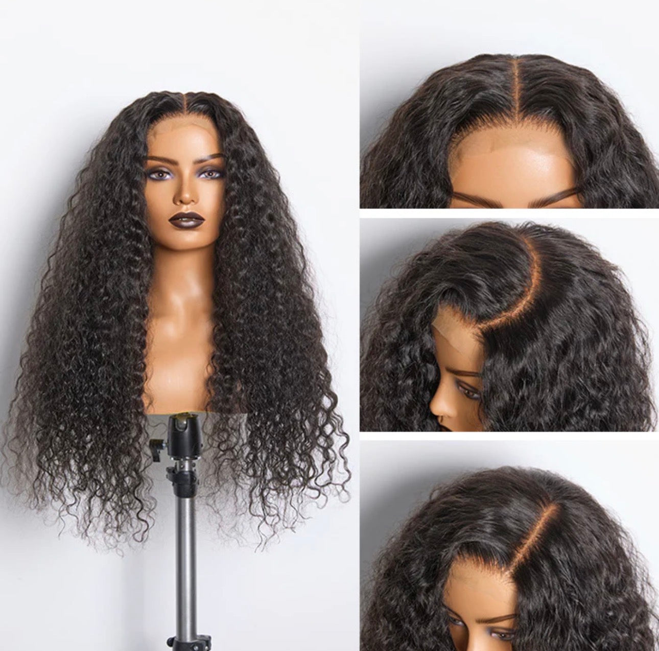 180% Density Brazilian Virgin Hair 5x5 Lace Closure Wig Water Wavy