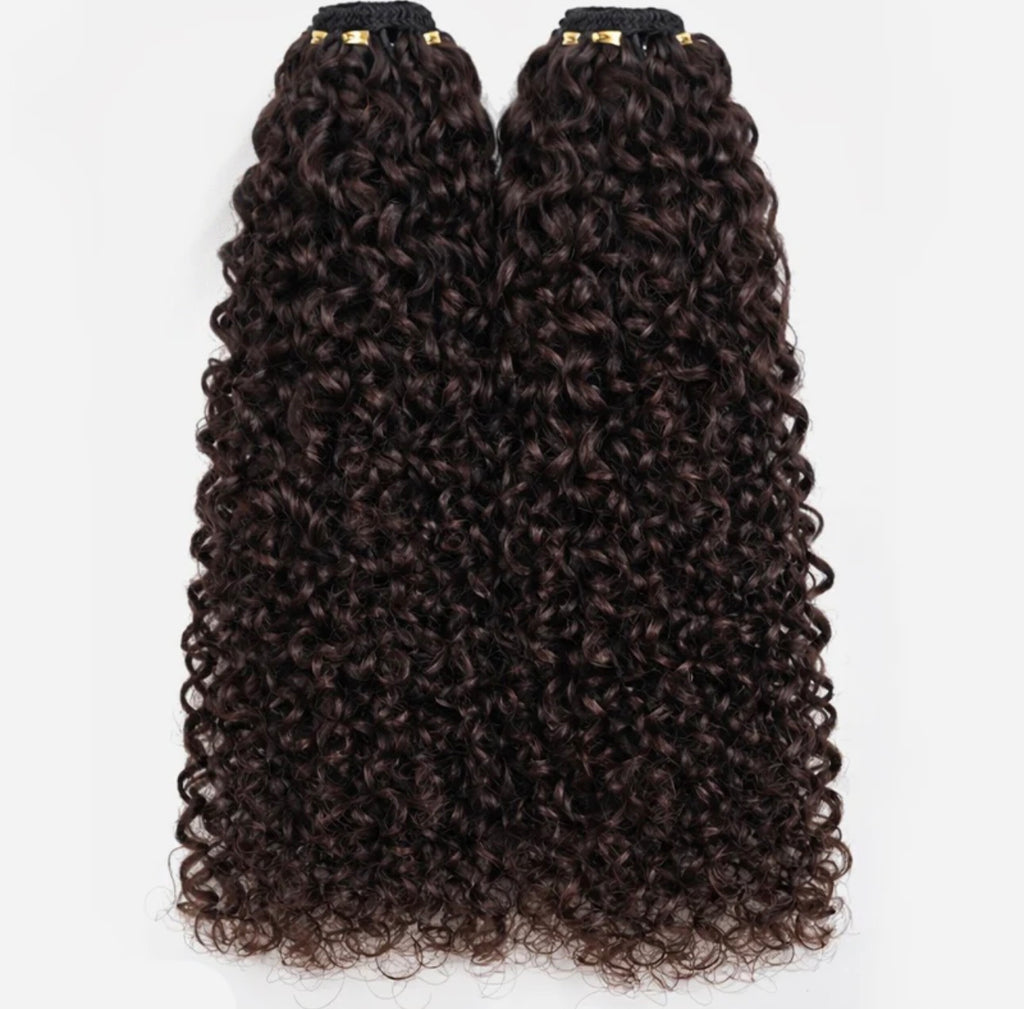 Miracle Knots Human Feather Crochet Hair Burmese Curly with No Spiral Ends - Pre-Separated Knotless Crochet Braids for Seamless Blending