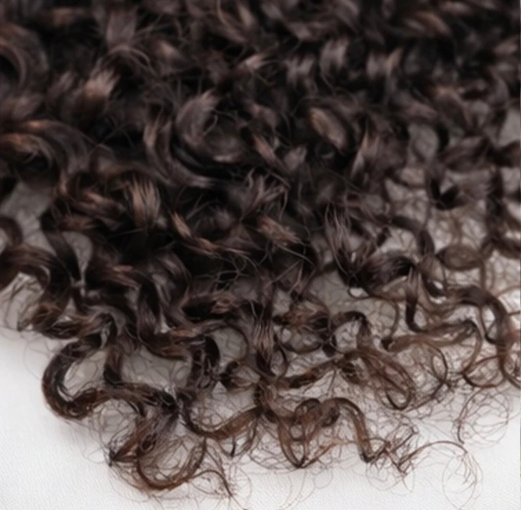 Miracle Knots Human Feather Crochet Hair Burmese Curly with No Spiral Ends - Pre-Separated Knotless Crochet Braids for Seamless Blending