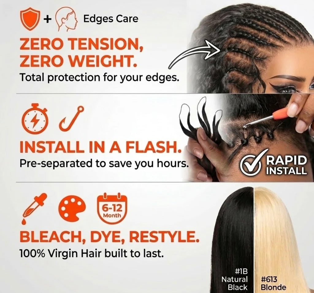 Miracle Knots Human Feather Crochet Hair Deep Wave with No Spiral Ends - Pre-Separated Knotless Crochet Braids for Seamless Blending