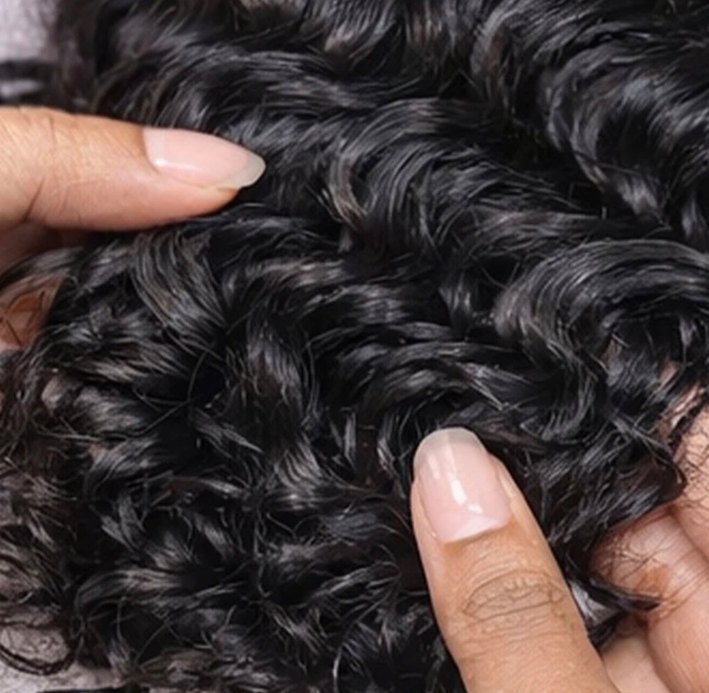 Miracle Knots Human Feather Crochet Hair Deep Wave with No Spiral Ends - Pre-Separated Knotless Crochet Braids for Seamless Blending