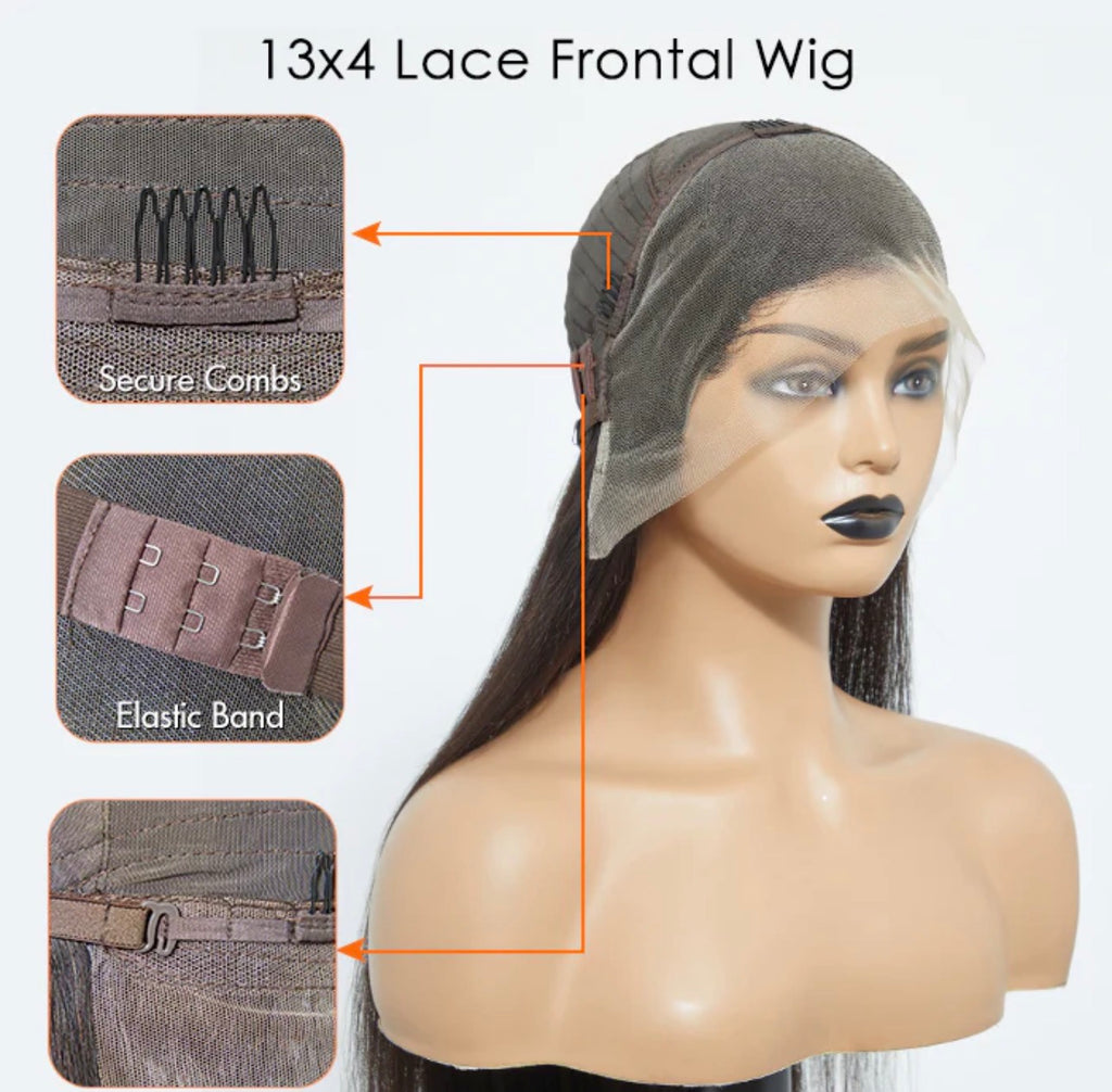 200% Density 13x4 Full Frontal Lace Wig Straight