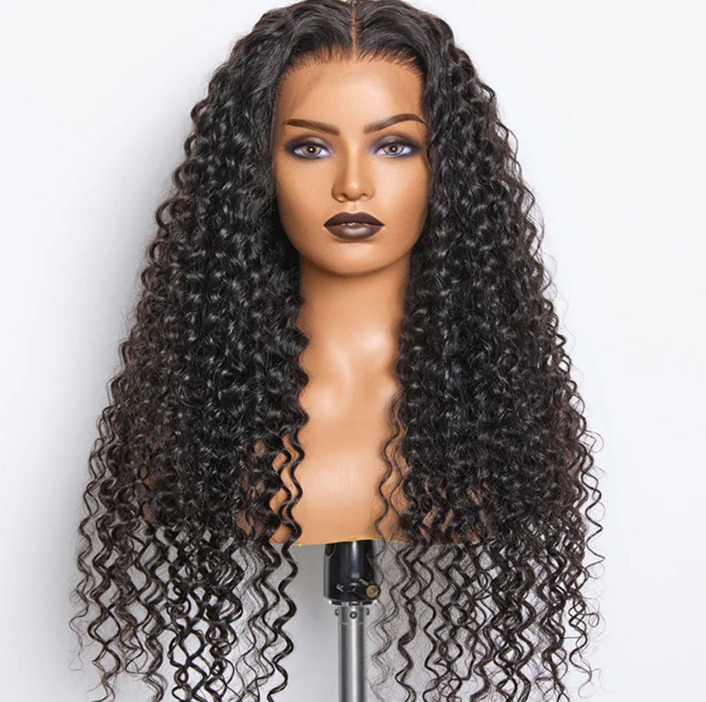 200% Density 13x4 Full Frontal Lace Wig Deep Wave