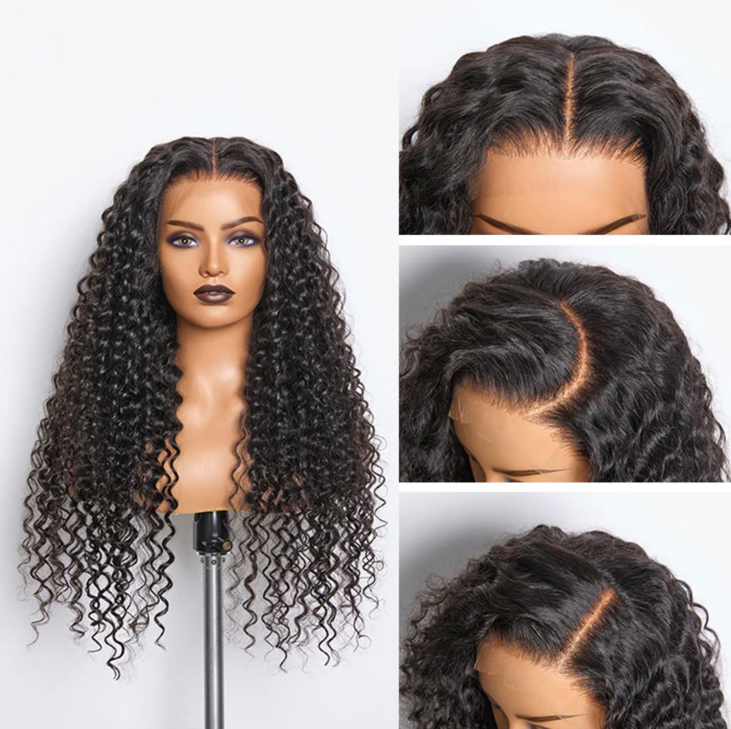 200% Density 13x4 Full Frontal Lace Wig Deep Wave