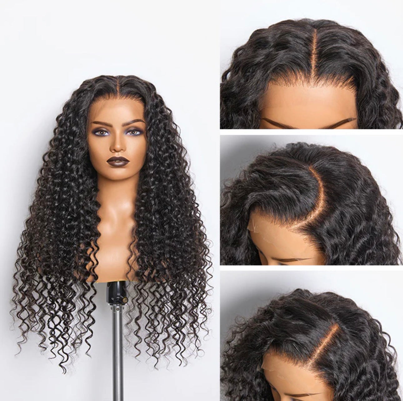 200% Density 13x4 Full Frontal Lace Wig Deep Wave