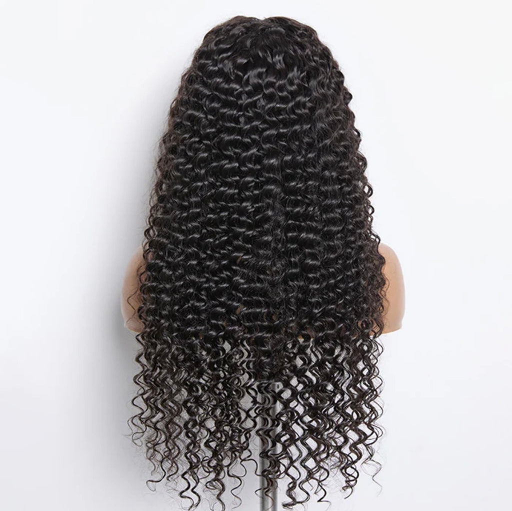 200% Density 13x4 Full Frontal Lace Wig Deep Wave