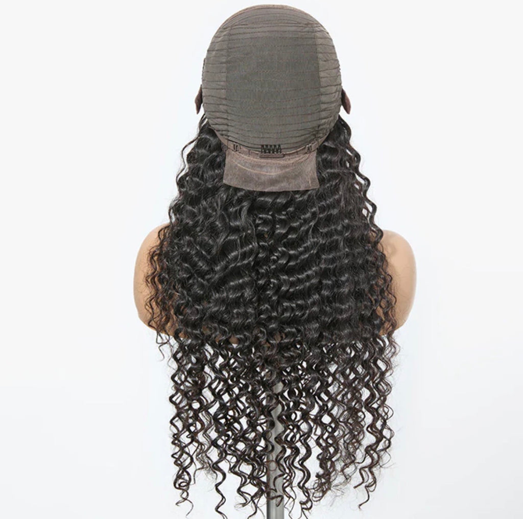 200% Density 13x4 Full Frontal Lace Wig Deep Wave
