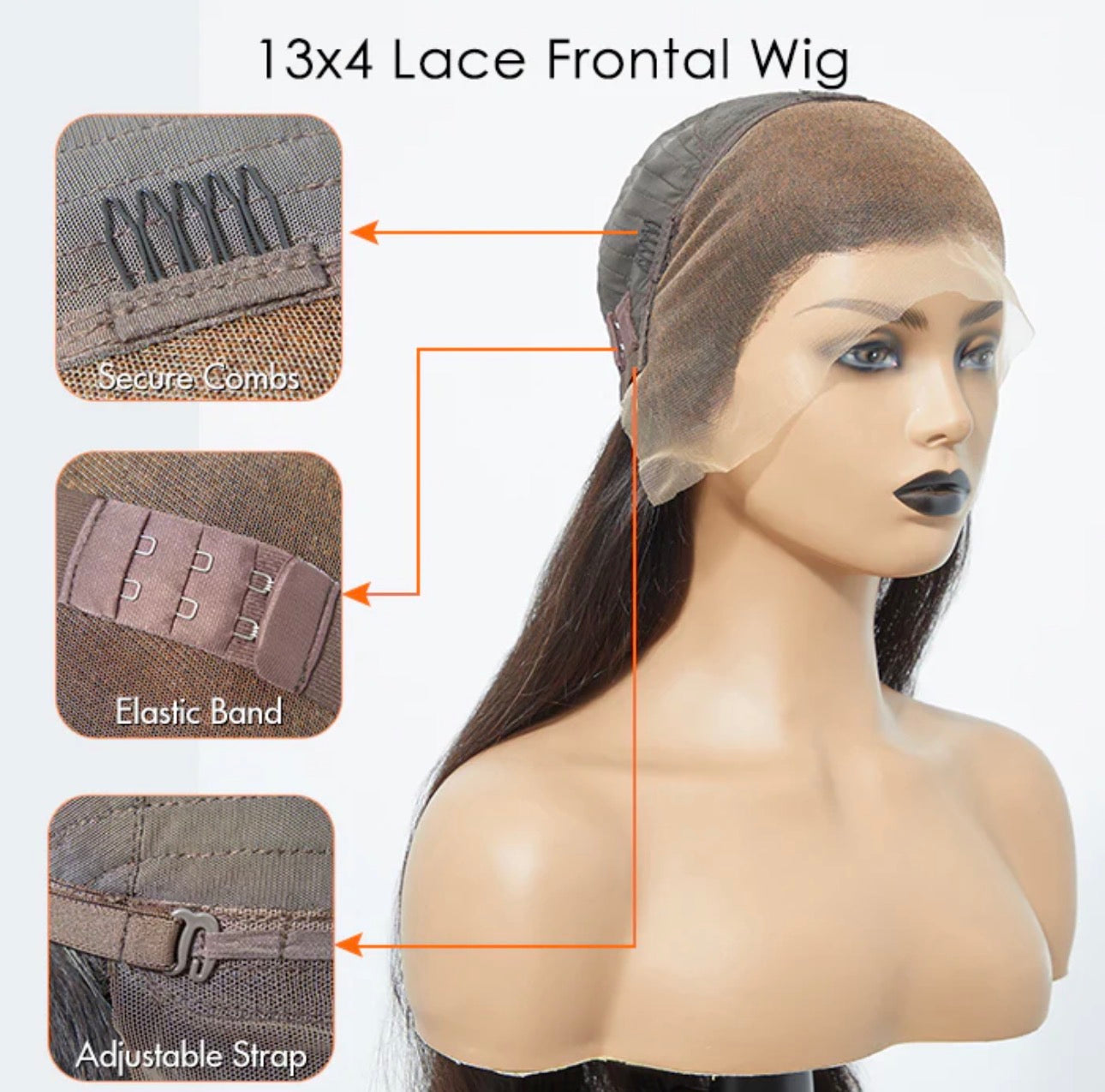 200% Density 13x4 Full Frontal Lace Wig Body Wave