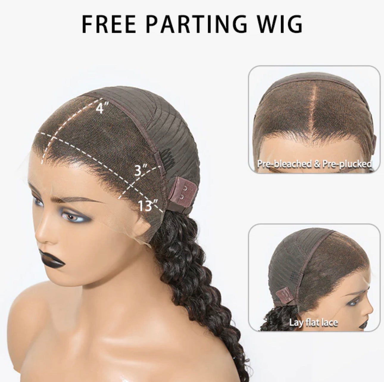 180% Density HD 13x4 Full Frontal Lace Wig Deep Curly