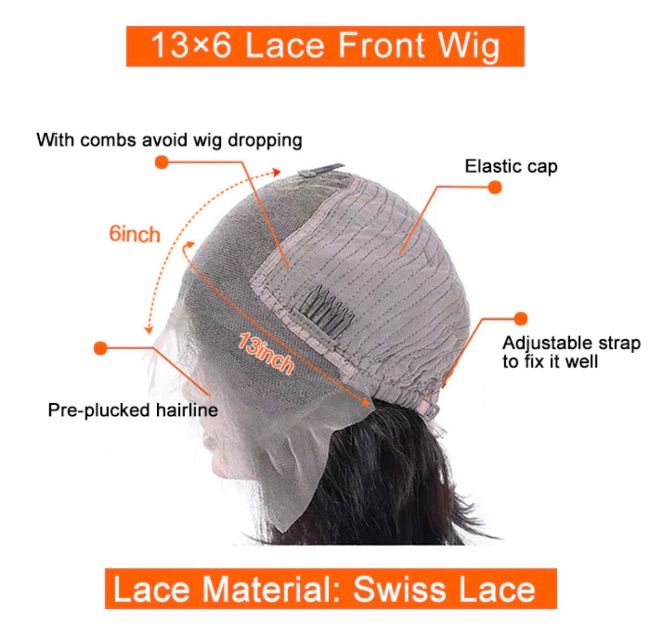180% Density 13x6 PartingMax Glueless Lace Wig 3D Cap Pre-bleached Lace Front Wig Deep Curly