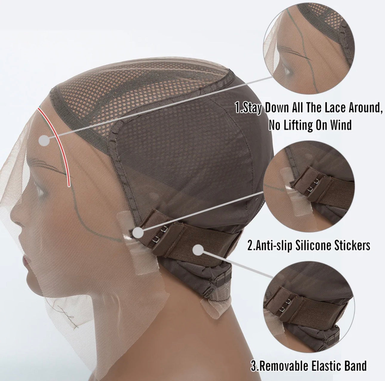 150% Density 13x6 PartingMax Glueless Lace Wig 3D Cap Pre-bleached Lace Front Wig Deep Wavy