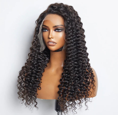 150% Density 13x6 PartingMax Glueless Lace Wig 3D Cap Pre-bleached Lace Front Wig Deep Wavy