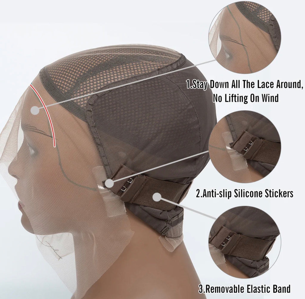150% Density 13x6 PartingMax Glueless Lace Wig 3D Cap Pre-bleached Lace Front Wig Water Wave